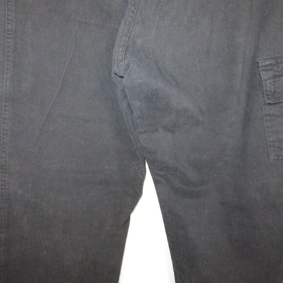 VTG Prana Black Cargo Pants Wide Leg Drawstring Cotton Women Small USA 1990s Y2k - Picture 11 of 13
